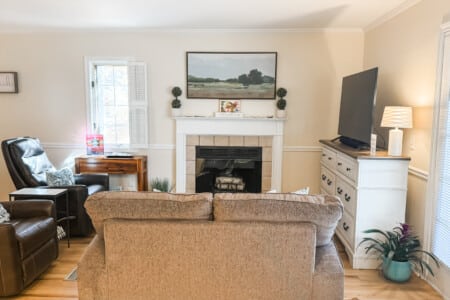 Snuggle up on your cozy sofa, a favorite spot amongst guests, to watch a movie or enjoy a good book, you’ll feel right at home!