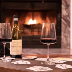 Ready to feel right at home? Catch up on your Netflix favorites while relaxing fireside with a cup of hot cocoa or glass of wine. Prefer some peace & quiet? Curl up on our cozy couch & listen to the comforting sounds of the wood-burning fireplace.