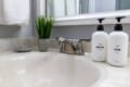 Pack light and save space for some local shopping! We've got you covered with complimentary shampoo, conditioner, soap, and lotion from Public Goods.
