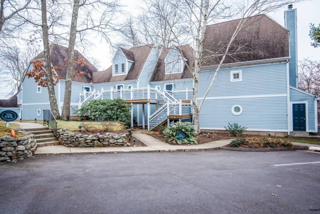 Front view of building 3. You will be in a ground level unit with a private corner entrance.