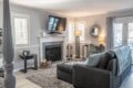 Take a quick nap on our cozy couch & lounge fireside in your very own private space! Our smart tv is fully equipped to support your Netflix or Hulu binge-watching needs. So log into your account, we won't tell anyone. We have basic cable as well!