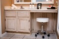 Large vanity in bathroom for easy organization making getting ready for your evening out a breeze.