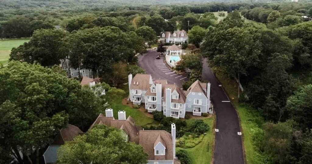 Ariel view of the property. *Clubhouse 2 pool pictured.