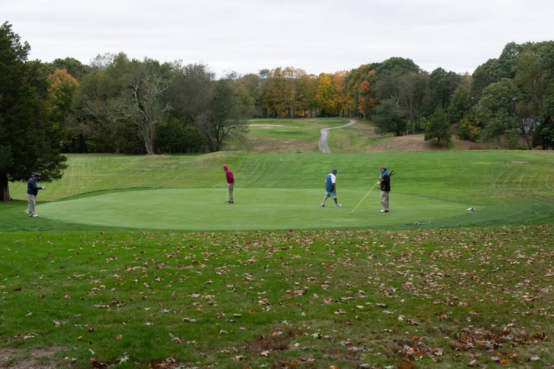 Settled directly on the Norwich Public Golf Course adjacent to holes 16 and 17. Watch players as they pass on the fairway.