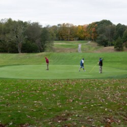 Settled directly on the Norwich Public Golf Course adjacent to holes 16 and 17. Watch players as they pass on the fairway.