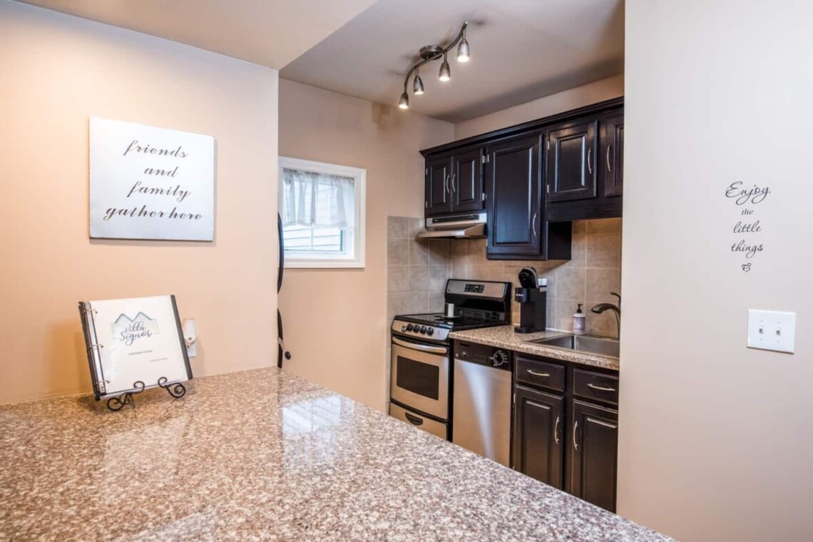 Galley Kitchen where you'll find our information book to help make your trip easy and carefree.
