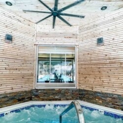 Hot Tub is located in ClubHouse 1. Open all year! Other amenities available with booking include: 2 Saltwater Pools- Open Seasonally Sauna Fitness room