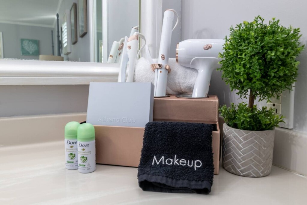 We have partnered with major brands to bring you complimentary goodies and products to try or until supplies last. Featured in this home -Skinny Pop Popcorn. -Molekule air purifier -T3 Hair Styler Set -Dove Deodorant -Athena Club Razor Kit