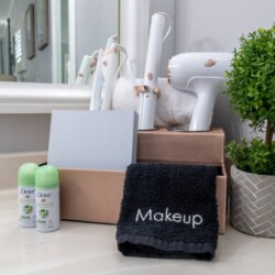 We have partnered with major brands to bring you complimentary goodies and products to try or until supplies last. Featured in this home -Skinny Pop Popcorn. -Molekule air purifier -T3 Hair Styler Set -Dove Deodorant -Athena Club Razor Kit