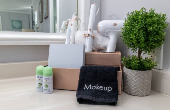 We have partnered with major brands to bring you complimentary goodies and products to try or until supplies last. Featured in this home -Skinny Pop Popcorn. -Molekule air purifier -T3 Hair Styler Set -Dove Deodorant -Athena Club Razor Kit
