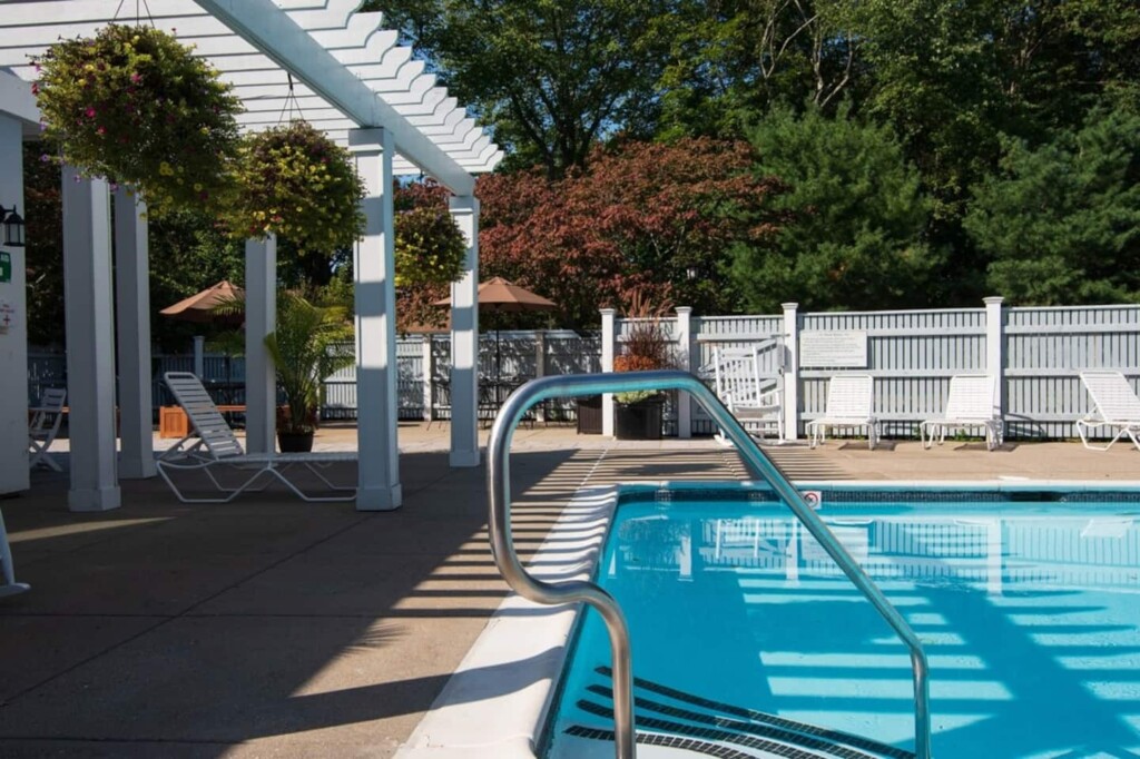 Soak up a little sun and take a dip in our seasonally-heated, outdoor, saltwater pool! Clubhouse 2