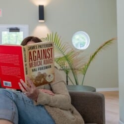 Your clubhouse has everything you need for a relaxing space to catch up on your favorite book.