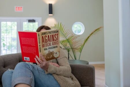 Your clubhouse has everything you need for a relaxing space to catch up on your favorite book.